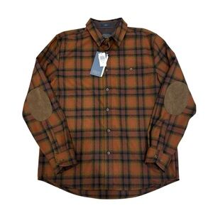 Pendleton NWT Men’s 1974 Archive Plaid Trail Shirt Virgin Wool Brown/Brick